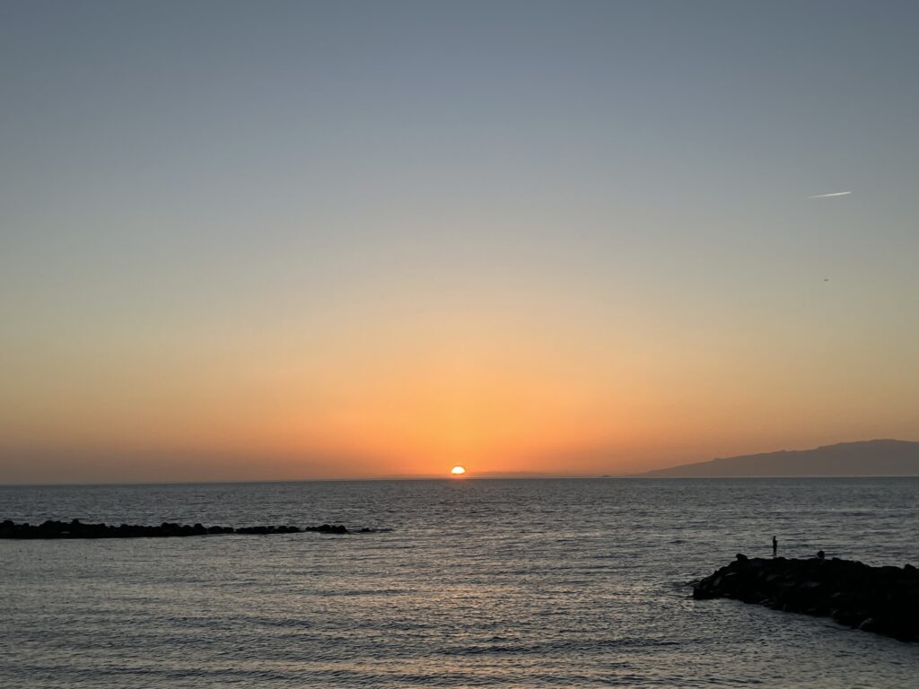 Golden Dusk: Sunset Serenity on Tenerife Beach